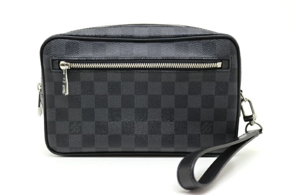 LOUIS VUITTON Bag Pochette Kasai Shoulder Damier Graphite Black